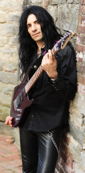 Mike Campese Promo, purple guitar outside.