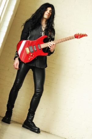 Mike Campese Promo, red guitar - 3186.