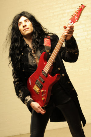 Mike Campese Promo pic. Red Guitar.