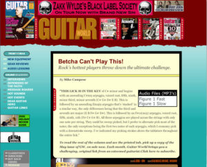 Guitar World, Mike Campese Lesson online. Betcha Can't Play This!