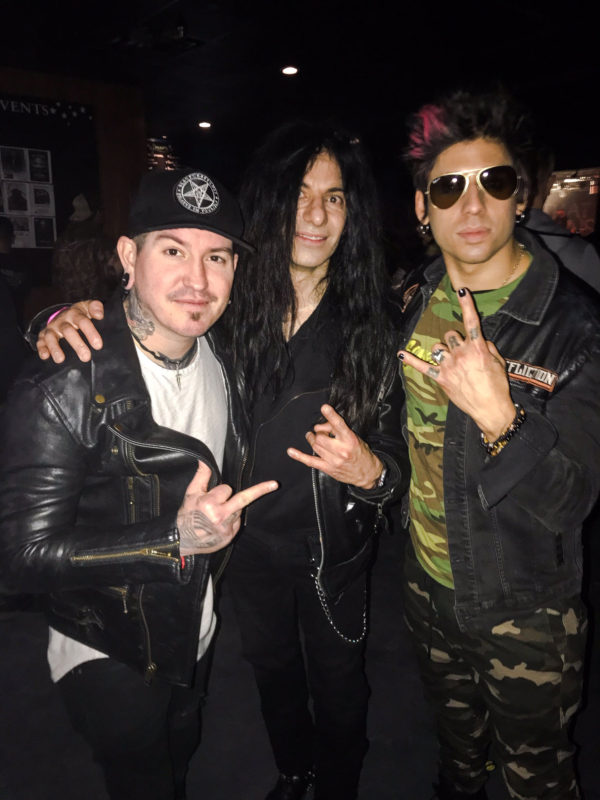 Mike Campese with Escape the Fate, Kevin Thrasher Craig Mabbitt.