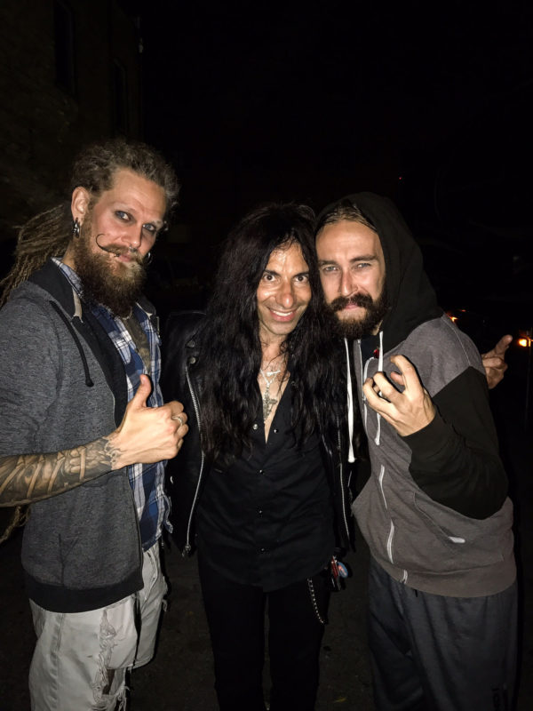 Mike Campese with Jonas Jarlsby and Tim Earstream of Avatar.