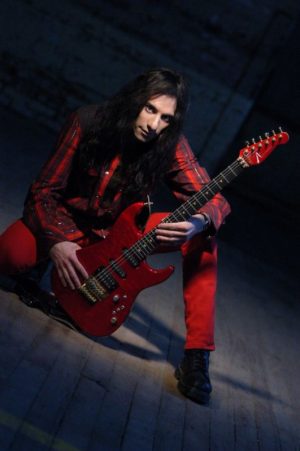 Mike Campese, Red Guitar and Outfit.