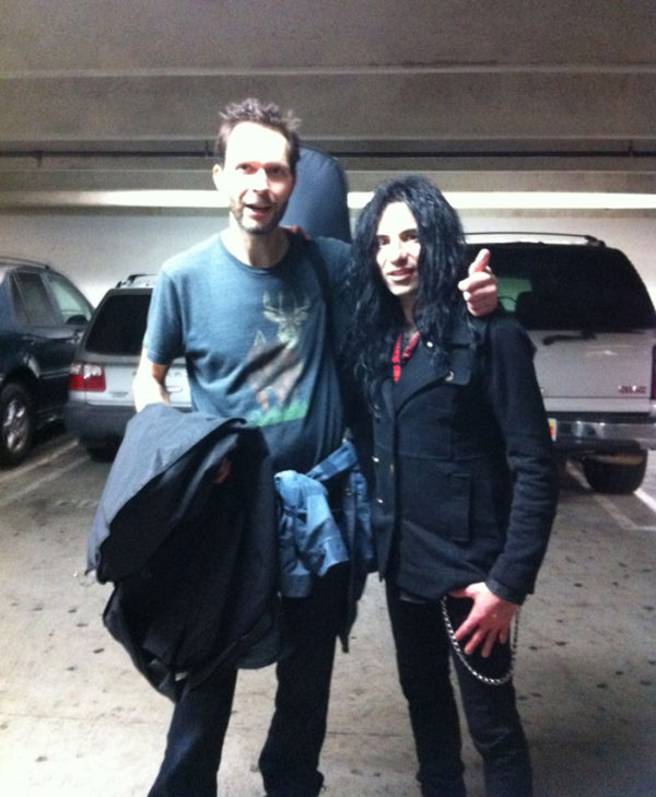 Paul Gilbert and Mike Campese, parking garage in Hollywood.
