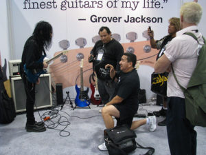 Mike Campese Live at NAMM 2014. Grover Jackson Booth.