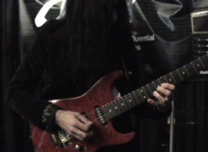 Mike Campese NAMM 09 - Fender Booth. Red Guitar.