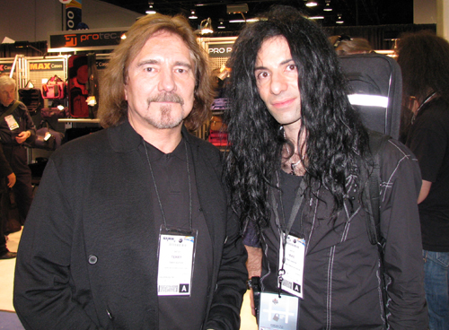 Mike Campese and Geezer Butler.