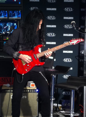 Mike Campese NAMM 2011, Mogami Booth. Red TA.