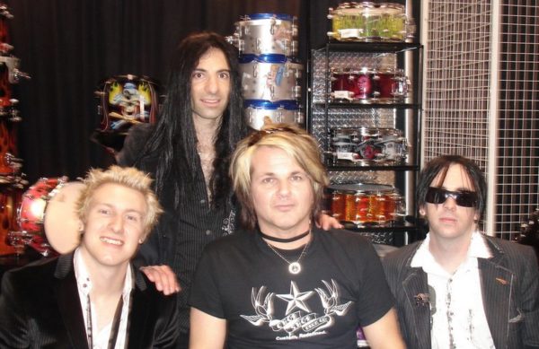 Mike Campese with Rikki Rockett and Powerman 5000.