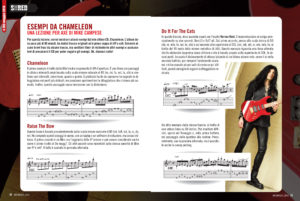 Mike Campese Axe Magazine 188, feature and Review of "Chameleon" cont. Guitar Lesson.
