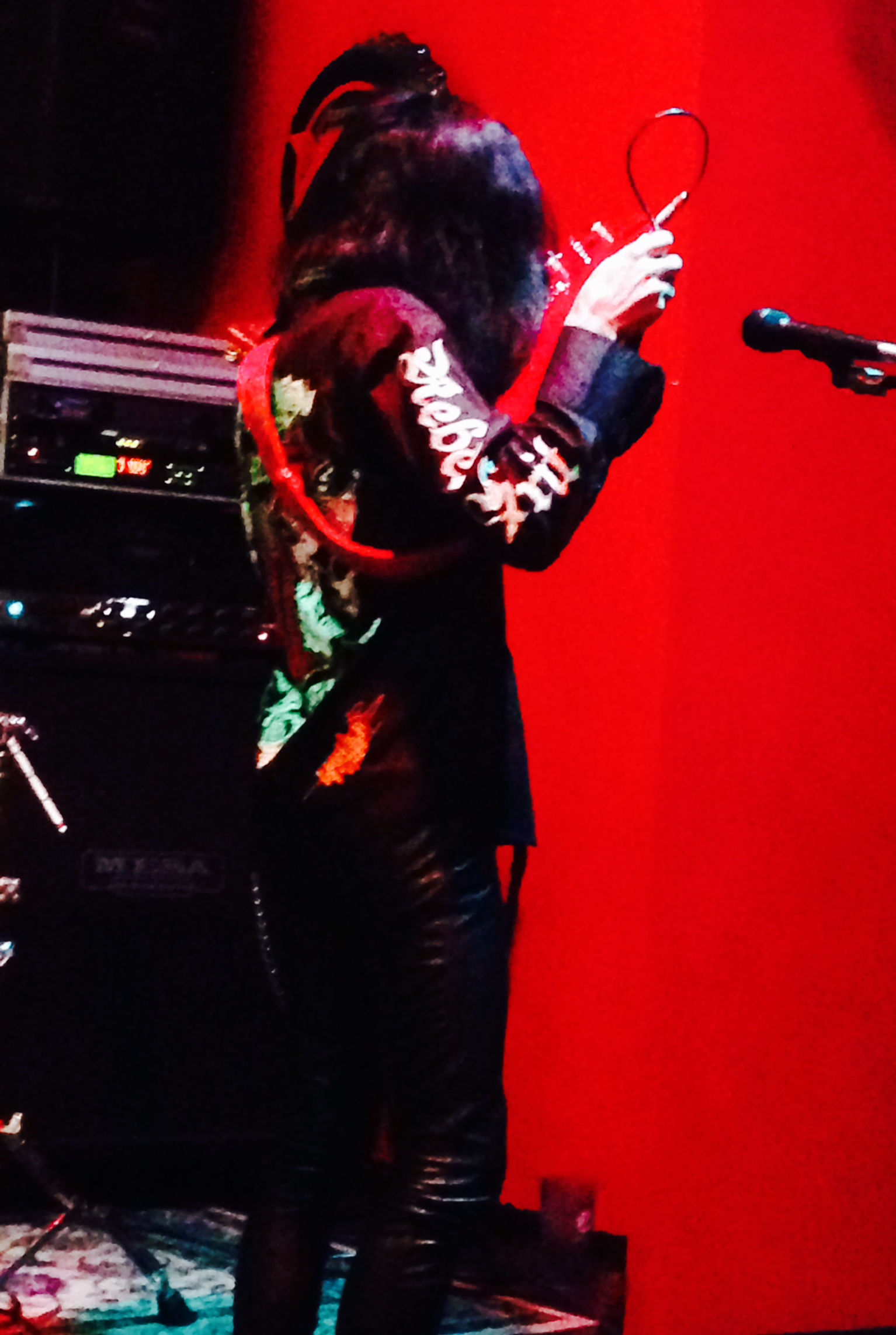 Mike Campese at Bombers - Playing with his teeth.