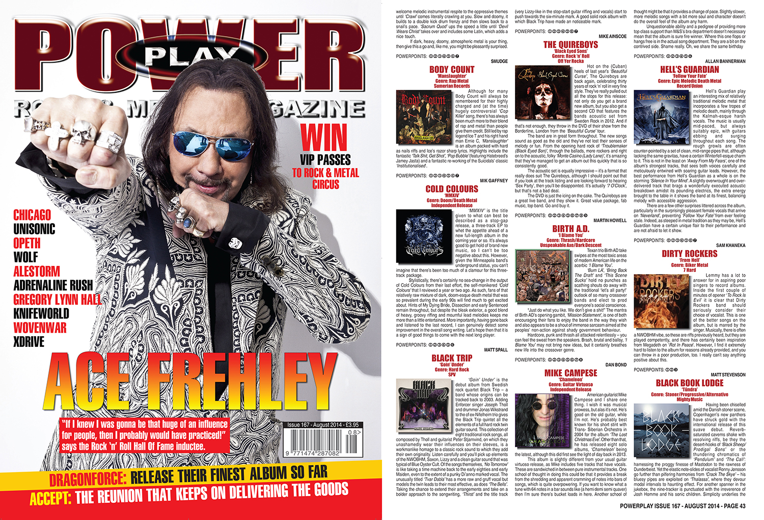 Power Play Magazine August 2014, "Chameleon" Review.