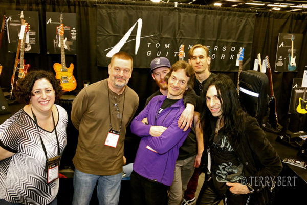 Mike Campese with the Tom Anderson Family at NAMM.