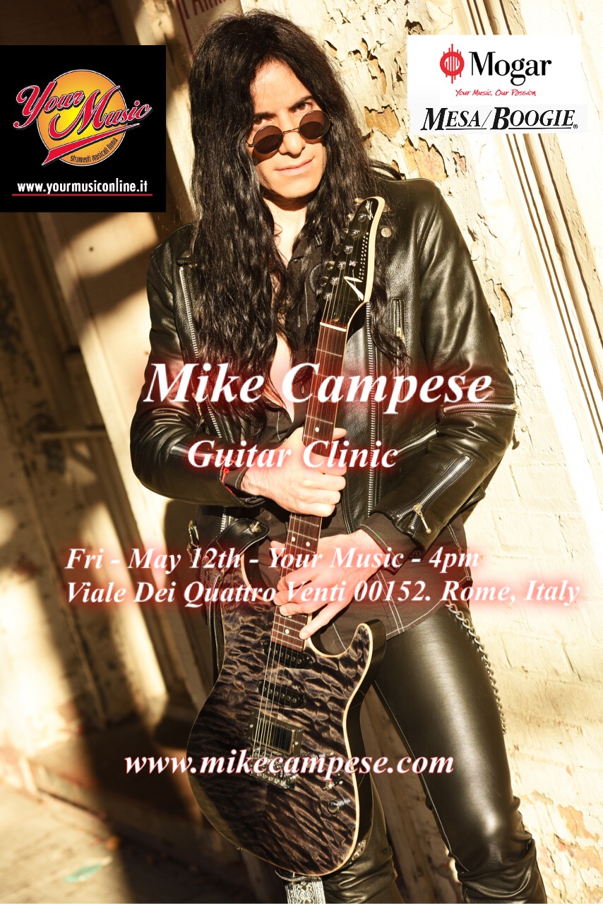 Mike Campese, Your Music, Rome Italy Clinic Flyer - 2017.