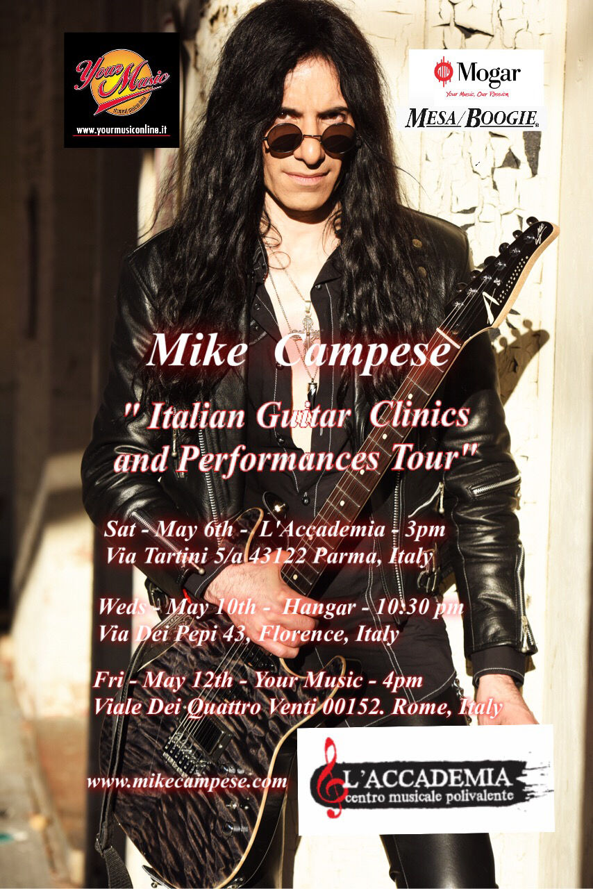 Mike Campese Italy Clinics and Performances - 2017 Flyer.