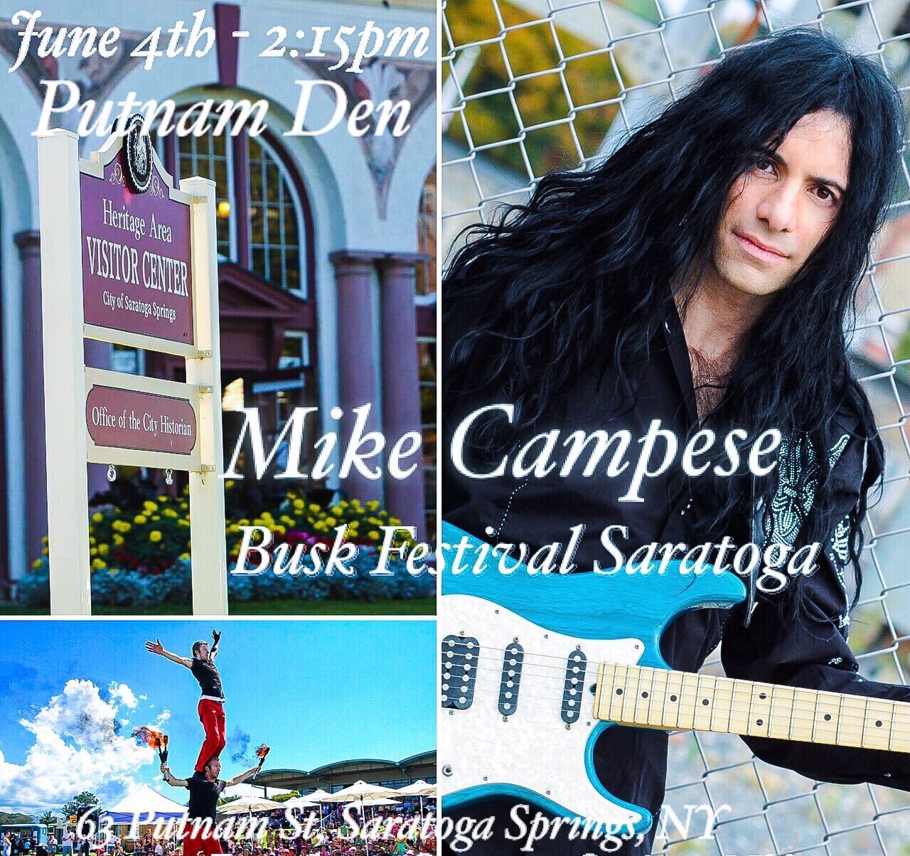 Mike Campese, Busk Festival Saratoga Springs, NY - Putnam Den.