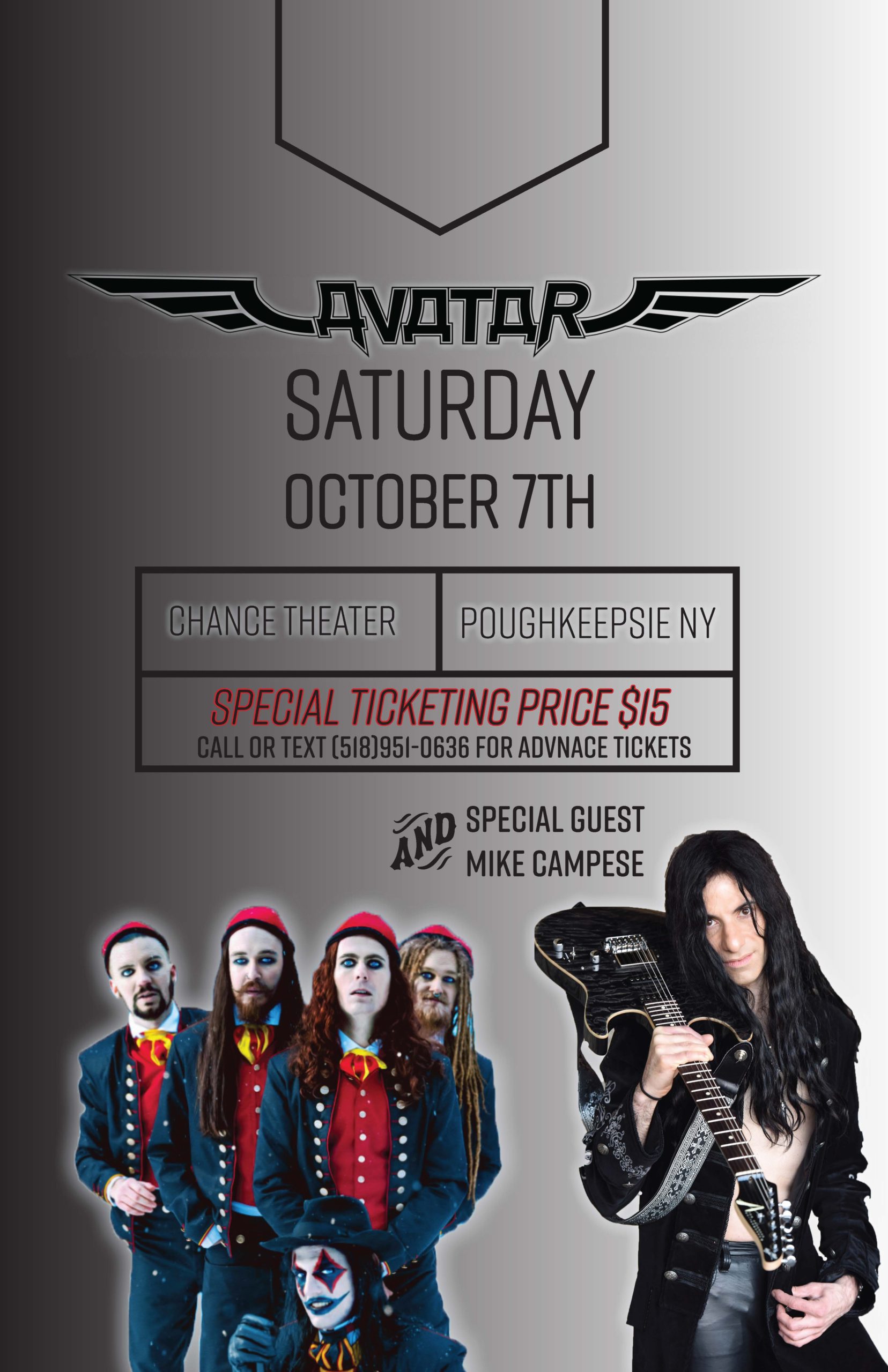 Mike Campese Avatar Flyer, The Chance, Oct 7th 2017.