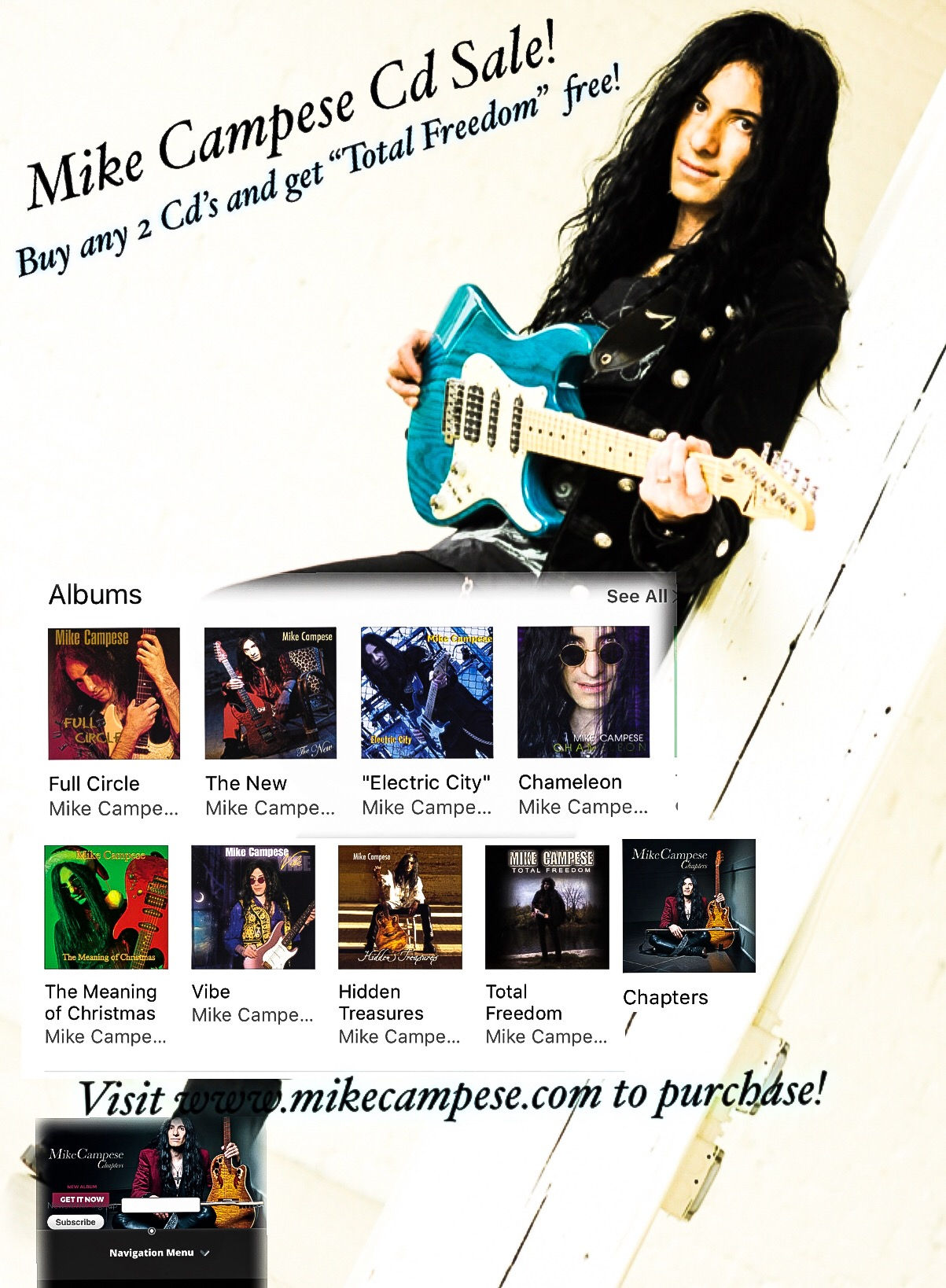 Mike Campese Cd Sale Flyer.