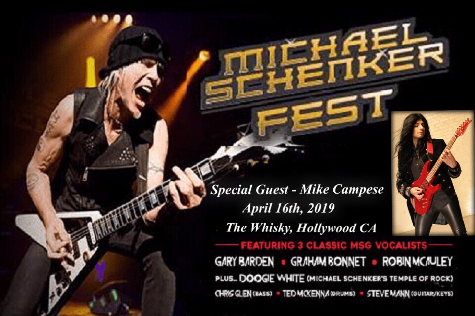 Mike Campese, Michael Schenker Fest, The Whisky, 4/16/19 Flyer 3.