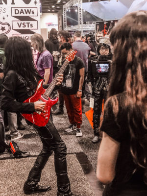 Mike Campese NAMM 2019, Anderson Guitar Booth.
