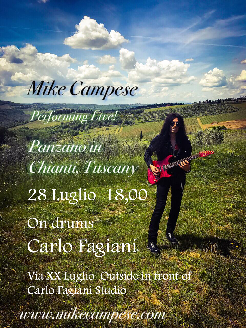 Mike Campese Florence Italy, Panzano in Chianti Flyer.