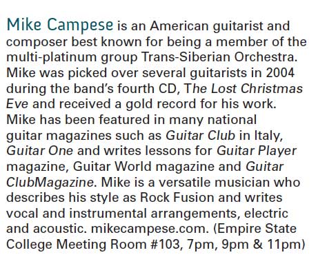 Mike Campese - First Night Saratoga 2016 info