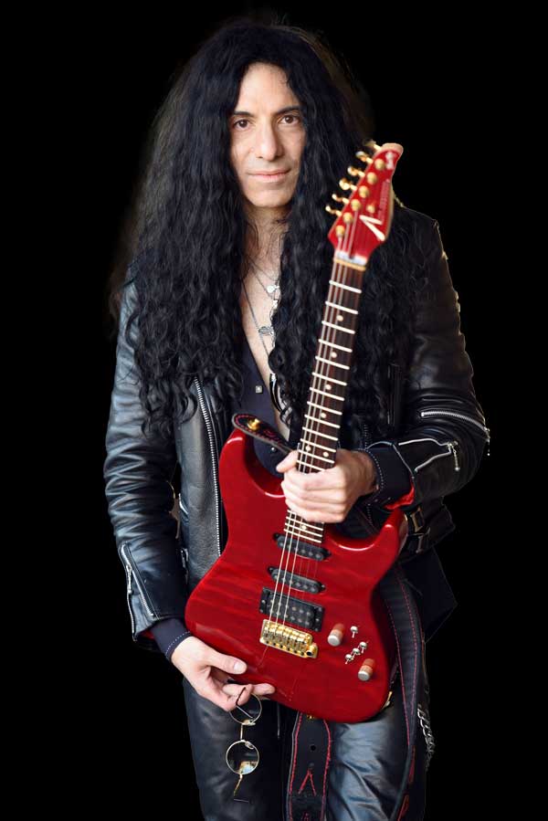 Mike Campese with Red Guitar