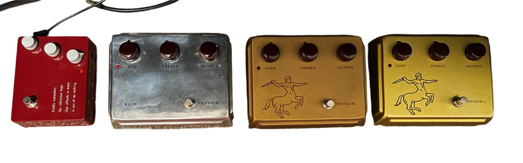 Mike Campese Klon Centaurs and KTR pedal.